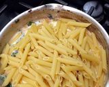 A picture of step 5 of Creamy Chicken and Bacon Penne.