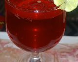 A picture of step 3 of RoohAfza with lemon.