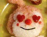 A picture of step 1 of Valentine's Day Charaben - Dokin-chan.