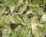 Foto del passaggio 3 della ricetta Fusilli proteici e carciofi su salsa di pomodori secchi