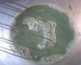 A picture of step 3 of Matcha Milk Jelly.