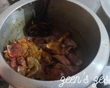 A picture of step 1 of Maat Ambada Kaleji Gosht.