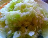 A picture of step 1 of Lauki halwa / dudhi halwa (bottle gourd halwa).
