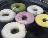 A picture of step 12 of Pink Marbled Bagels Made with Red Sweet Potatoes.