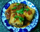 Hình bước làm 12 của món Đậu Hủ Nhồi Nấm Kho Cà Chua (Món Chay)