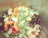 A picture of step 5 of Masala bhaat.