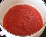A picture of step 11 of Pink Hued Apple Jam using Red Gold Apples.