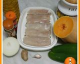 Foto del paso 1 de la receta: Merluza en salsa de calabaza y curry