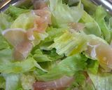 A picture of step 1 of Easy Ham and Lettuce Italian Salad.