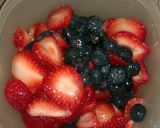 A picture of step 14 of Rick's Red White and Blue Cheese-Berry Muffincake for Two.