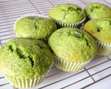 A picture of step 6 of Matcha and Sweetened Black Bean Muffins.