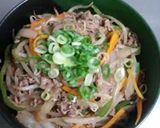 A picture of step 8 of Stir Fried Beef and Vegetable Rice Bowl.