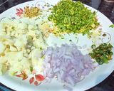 A picture of step 2 of Methi-potatoes discs.
