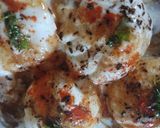 A picture of step 13 of Dahi Bhalla in Appampatra.