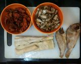 A picture of step 1 of Fermented bamboo shoot&salted dry fish with ghost chilli.