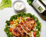Foto langkah ke 5 dari resep Grill chicken salad with olivoila dressing.