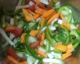 A picture of step 2 of Chatpata Kachumber Salad.