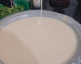 A picture of step 3 of Fulori Kadhi (UP style Pakoda Kadhi).