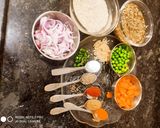 A picture of step 1 of Moong Dal Khichdi.