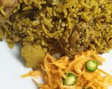 A picture of step 4 of Chicken Breyani trial.
