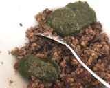 A picture of step 1 of My Haggis and Mint Sauce.😀.