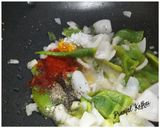 A picture of step 4 of Soya Chunk Chilli Paneer.