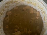 Lomo en trozos con salsa de verduras
