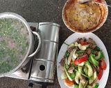 Hình bước làm 2 của món Bê xào dưa leo