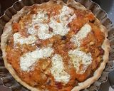 Foto del paso 7 de la receta: Tarta de pollo, zapallo, (coreano) salsa blanca y cebolla