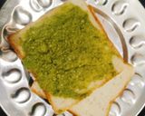A picture of step 1 of Trianga sandwich.