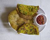 A picture of step 7 of Mixed dal veggies chilla.