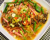 A picture of step 7 of Crispy fried Red Snapper fish in Thai style tamarind sauce.
