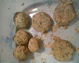 A picture of step 2 of Falafels and cucumber yogyurt sauce.