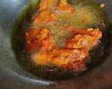 A picture of step 3 of Chicken 65.