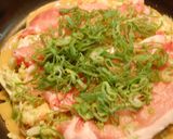 A picture of step 6 of Make in a Pan! Okonomiyaki with Lots of Tempura Crumbs.