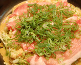 A picture of step 6 of Make in a Pan! Okonomiyaki with Lots of Tempura Crumbs.