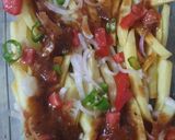 A picture of step 3 of Dahi bhalla chaat.