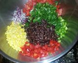 A picture of step 1 of Aztec salad.