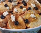 A picture of step 10 of Blueberry and Cream Cheese Baked French Toast.
