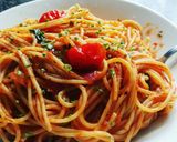 A picture of step 5 of Delicious Spaghetti with Spicy Tomato Sauce (Vegan).