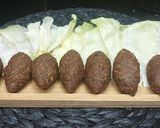 A picture of step 7 of Burghul kabab.