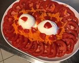 Une image de l'étape 5 de Salade de tomates et carottes à la burrata,huile de truffe et balsamique blanc.