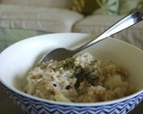 A picture of step 4 of Warm Soy Risotto with Chinese Cabbage.