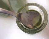 A picture of step 4 of Matcha Pudding Served with Brown Sugar Syrup.