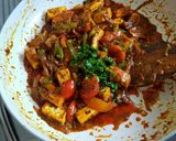 A picture of step 4 of Paneer Jalfrezi.