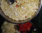A picture of step 1 of Aloo Bhel.