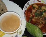 A picture of step 3 of روایتی سالن آلو مٹر گوشت.
