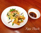Hình bước làm 4 của món Bún gạo mì chay 🥬🥕+ Chả giò 🌽