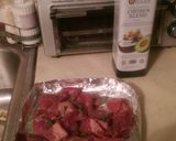 A picture of step 2 of Steak bites, eggs, & hashbrowns.