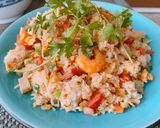 Hình bước làm 5 của món Cơm chiên xá xíu thơm ngon cuối tuần